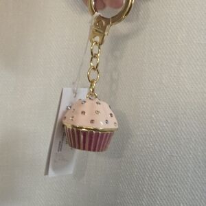 Kate Spade Pink and Gold Cupcake Key Holder